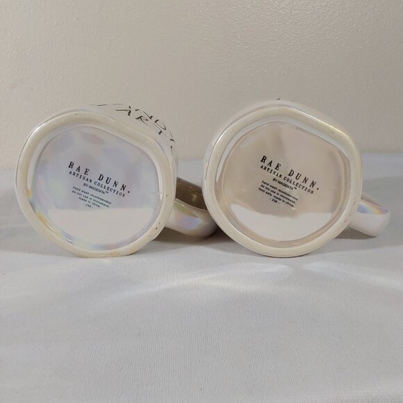 Set of 2 Rae Dunn Iridescent Valentine's Day 12oz Mugs - Perfect Condition - Picture 7 of 7